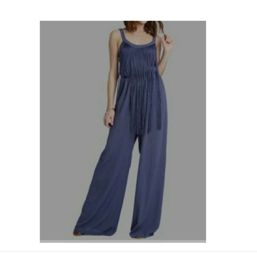 BCBG Generation Fringe Palazzo‎ Jumpsuit Size XXS